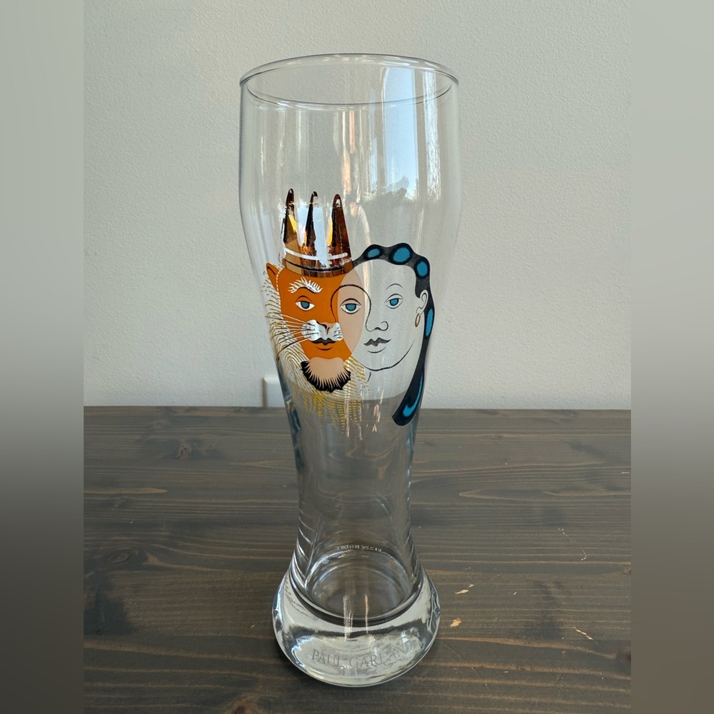 Lion king & lady 
Vintage Ritzenhoff Pilsner Beer Glass by Paul Garland